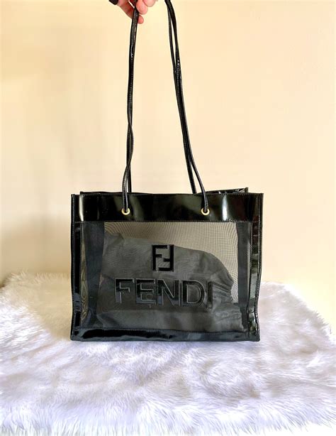 fendi mesh tote|Fendi tote vintage.